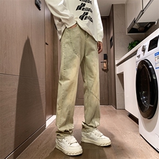 拼接牛仔裤微喇叭小直脚B342-K7029-P55直播品质，男装牛仔裤，电商B342