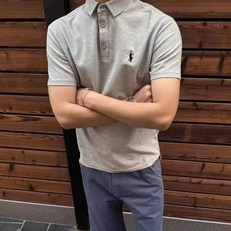 美式索罗娜小马刺绣polo衫珠地棉宽松百搭基础打底衫T恤POL06P55，男装T恤，电商D256-3(原A064-3)