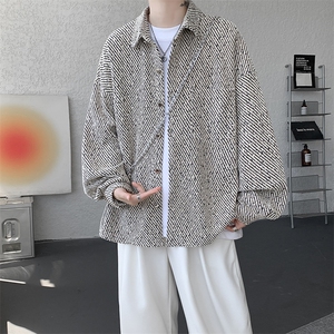 衬衫男春季新款港风宽松大码小香风长袖衬衣CS7002-P42图片