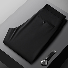 高端西裤男士薄款透气抗皱商务休闲长裤子夏季宽松直筒垂感，男装西裤，电商B212（原钱塘6029）