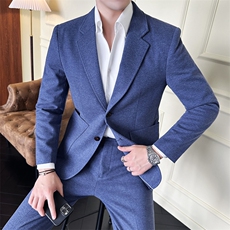 品质西服套装男两件套韩版修身商务休闲西装婚礼西装KTZ1822-P255，男装西服套装，星座1105-3