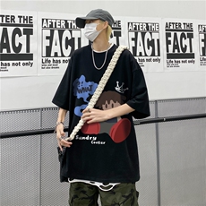 2026春夏新款重磅纯棉卡通男孩印花短袖T恤XZ604-DT207-P35控48，男装T恤，星座604