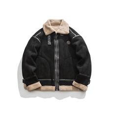 2025冬装拉平拍鹿皮绒羊羔毛立领棉服外套3773P195，男装棉衣，电商S012（CATTEE）
