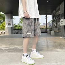 2024夏新款港风宽松大码青少年运动短裤休闲裤DK03-P38，男装休闲裤，星座914-3