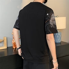 纯短袖男店主风夏季休闲潮流百搭圆领T恤男上衣2303-P30，男装T恤，星座717