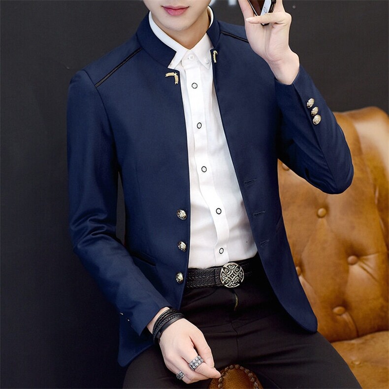 XZ8604P75春季新款男式休闲西装痞帅小西服男结婚礼服男装外套图片