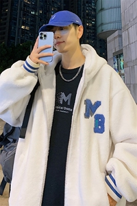 冬装青少年加绒加厚棉衣羊羔绒纯色外套男女同款 917-P110控价158图片