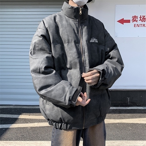 加绒加厚冬款男立领鹿皮绒棉衣刺绣皮棉袄面包服外套MA9052P92