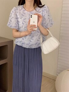 夏季新款 定制面料印花小衫,其它,素名