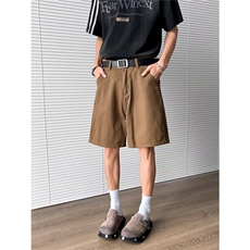 牛仔短裤男士韩版潮流卡其色帅百搭2025夏季ins五分裤RK2597-P38，男装牛仔裤，星座412-3