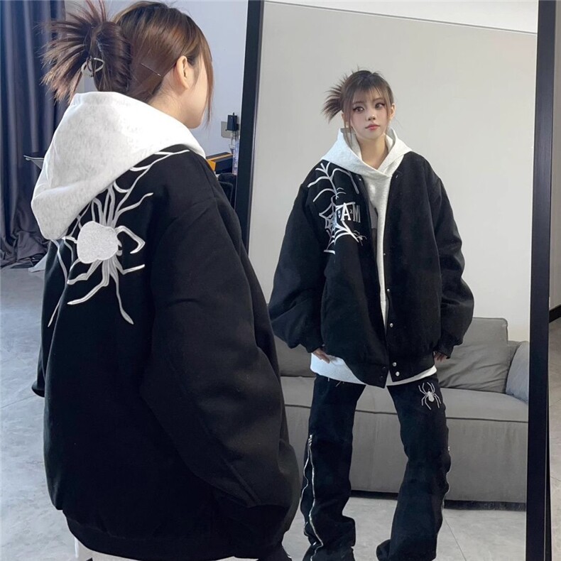 美式潮流春季户外穿高街棒球服外套男女情侣休闲百搭夹克,男装夹克,四季星座505