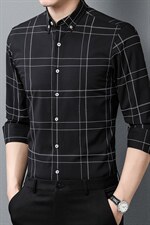 DN72252男式服装2023年秋新款衬衫男长袖翻领休闲四季可穿衬衣P68，男装衬衫，电商B360