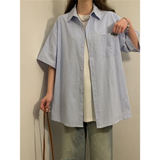 中性夏装2026新款短袖衬衫夏季薄半袖衬衣男女装半袖外套HK14-P43，男装T恤，电商A233-1