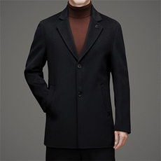 【罗蒙专版】主推大货高端男装手工绵羊毛双面呢西服风衣大衣，男装西服，钱塘723