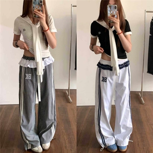 自产现货！蕾丝飘带刺绣休闲裤 1005-DDK07-P58，男装休闲裤，星座1005