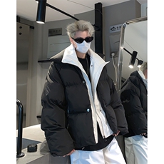 517A-8-Y80-P135现货冬季小众解构亮面设计感棉衣假两件棉服，男装棉衣，星座517A-8（原B282）