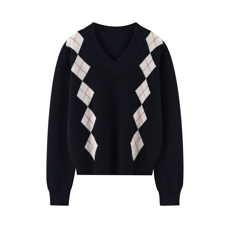 2025秋冬新款女羊绒衫100纯羊绒v领宽松保暖针织套衫高级毛衣上衣，女装羊绒衫，绒知纯羊绒