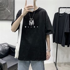 T2298P25港风室内2023夏新款纯色T恤纯棉宽松五色可选男女情侣T恤，男装T恤，星座510A-1