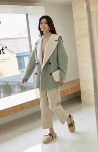 冬季新品双面羊绒大衣，女装，拉嘉图