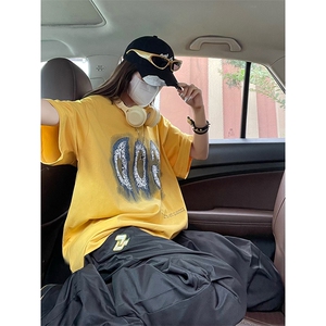 B221 美式ins街头hiphop刺绣宽松褶皱休闲裤子 LK23123-P60 控78图片