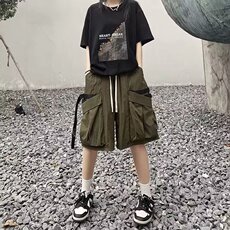 大口袋设计感短裤男士欧美潮牌痞帅五分裤街头机能工装裤HD10-P28，男装休闲裤，星座1008