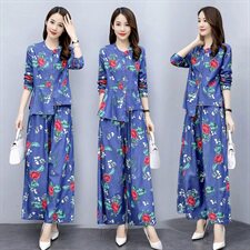 2021春秋季新款时尚气质休闲舒适两件套，女装套装/套裙，魅影