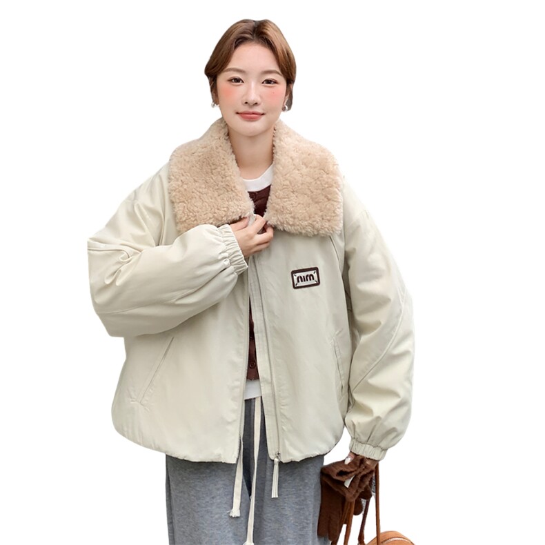 韩系翻领派克羽绒服女2025冬季新款氛围感时尚百搭减龄白鸭绒外套,女装羽绒服,2C125
