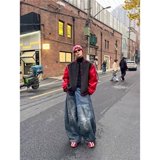 百搭文艺简约日系潮流新款时尚流行慵懒龙凤尼拼皮毛巾绣外套原宿，女装短外套，星座1210-1
