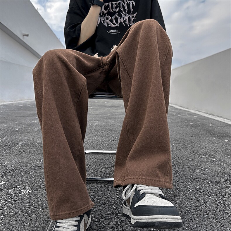 欧美高街vibe牛仔裤男女慵懒风宽松直筒阔腿裤纯色长裤60344-p45,男装牛仔裤,星座1008