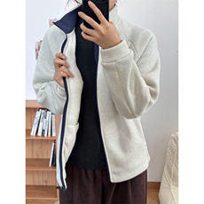 针织拉链夹克外套1302-GS10-P78成分100聚酯纤维，男装夹克，星座1302