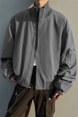 男装黑墙春季飞行服夹克春装大码cleanfit宽松拉链外套S381-特88，男装夹克，电商A233-1