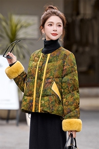 现货现货2025年冬季新中式短款羽绒服图片