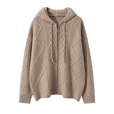 2025百搭时尚大克重外套，女装针织衫/毛衣，艾森羊绒