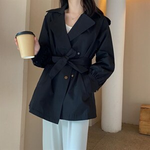 香丽迪秋装新款短款风衣图片