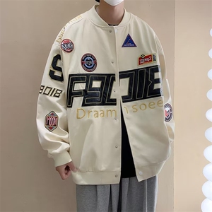 外套棒球服2024春新款美式赛车服男设计感小众刺绣夹克W3551-P63图片