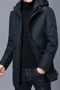 冬季厚款白鹅绒羽绒服脱卸帽外套中年爸爸装羽绒服SFT93828-P335,男装羽绒服,电商B212（原钱塘6029）