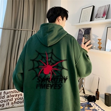 抖音品质23/秋季320G华棉男士连帽大码印花卫衣WYH3252-P45控68，男装卫衣，电商B370