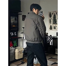 潮牌立领飞行员夹克外套男高级感痞帅春秋硬汉穿搭美式短款棒球服，男装夹克，星座302B