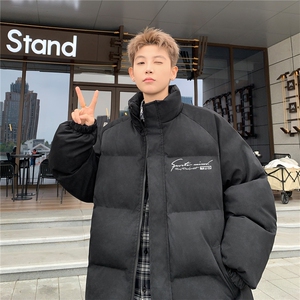 特p100控158冬立领机车棉服情侣棉衣面包扎染服墨染风外套男MY248图片