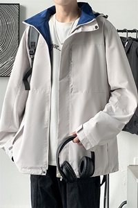 美式休闲夹克男生秋季户外登山运动棒球服复古宽松cleanfit上衣服图片