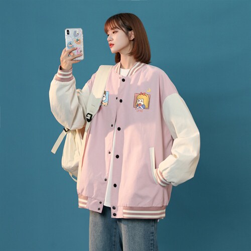中性风春秋季情侣棒球服男女休闲夹克女时尚外套男BQF299-P50，男装夹克，电商B371