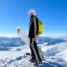 情侣滑雪服套装防风防水高级感条纹拼接保暖外套TZ031-P235控338，男装棉衣，电商A001