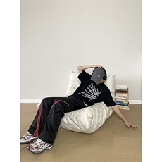 B221美式ins高街小众拼接宽松休闲登山裤冲锋裤LK23110-P65控88，男装休闲裤，电商B221