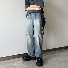 牛仔裤男秋季潮大码休闲裤子N8821P42，男装牛仔裤，星座1116-2