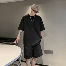 量大优供视频300g重磅满天星短袖t恤男xxt200-特p19，男装T恤，电商B371