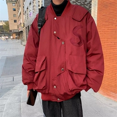 新款美式复古设计感飞行服夹克外套男女宽松棒球服潮牌JK9248-p60，男装夹克，星座1008-1
