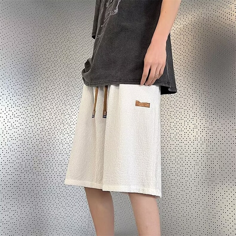 高街潮牌夏季新款休闲短裤男宽松大码阔腿运动五分裤子图片