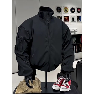 夹克男士韩版潮流宽松百搭机车服美式2025秋冬ins外套W6807-P65图片