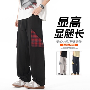 多口袋工装直筒休闲裤子男2025春秋季新款宽松运动图片