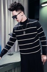 秋冬装新款复古风毛衣男潮流条纹套头打底针织衫M822-P58，男装T恤，电商A368